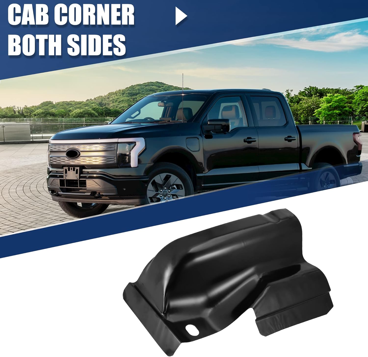 X AUTOHAUX 1Pair LH RH Steel Cab Corners Panel for Ford F-150 4Door Crew Cab 2009 2010 2011 2012 2013 2014 Pickup Truck Cab Corner