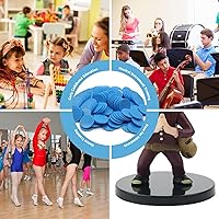 Vista 4 de juego de 100 fichas de aprendizaje de plástico opaco, mini fichas de póquer, fichas de juego con caja de almacenamiento