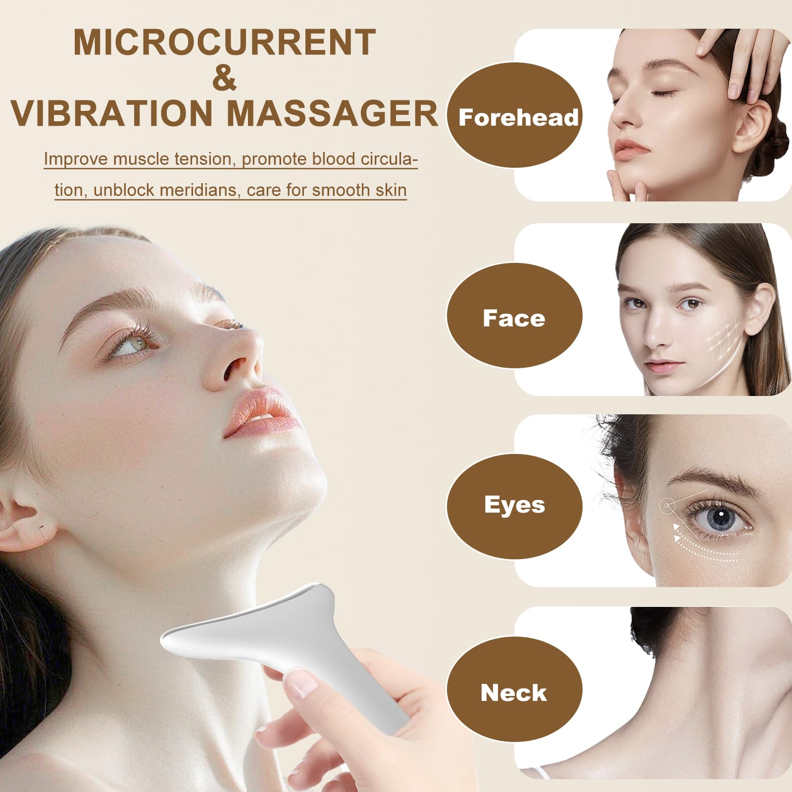 Dispositivo Anti Rughe Viso Dispositivo Massaggio Viso con Lifting Massaggio e LED Apparecchio di Bellezza Elettrico Doppia Mentone Rassodante e Lifting