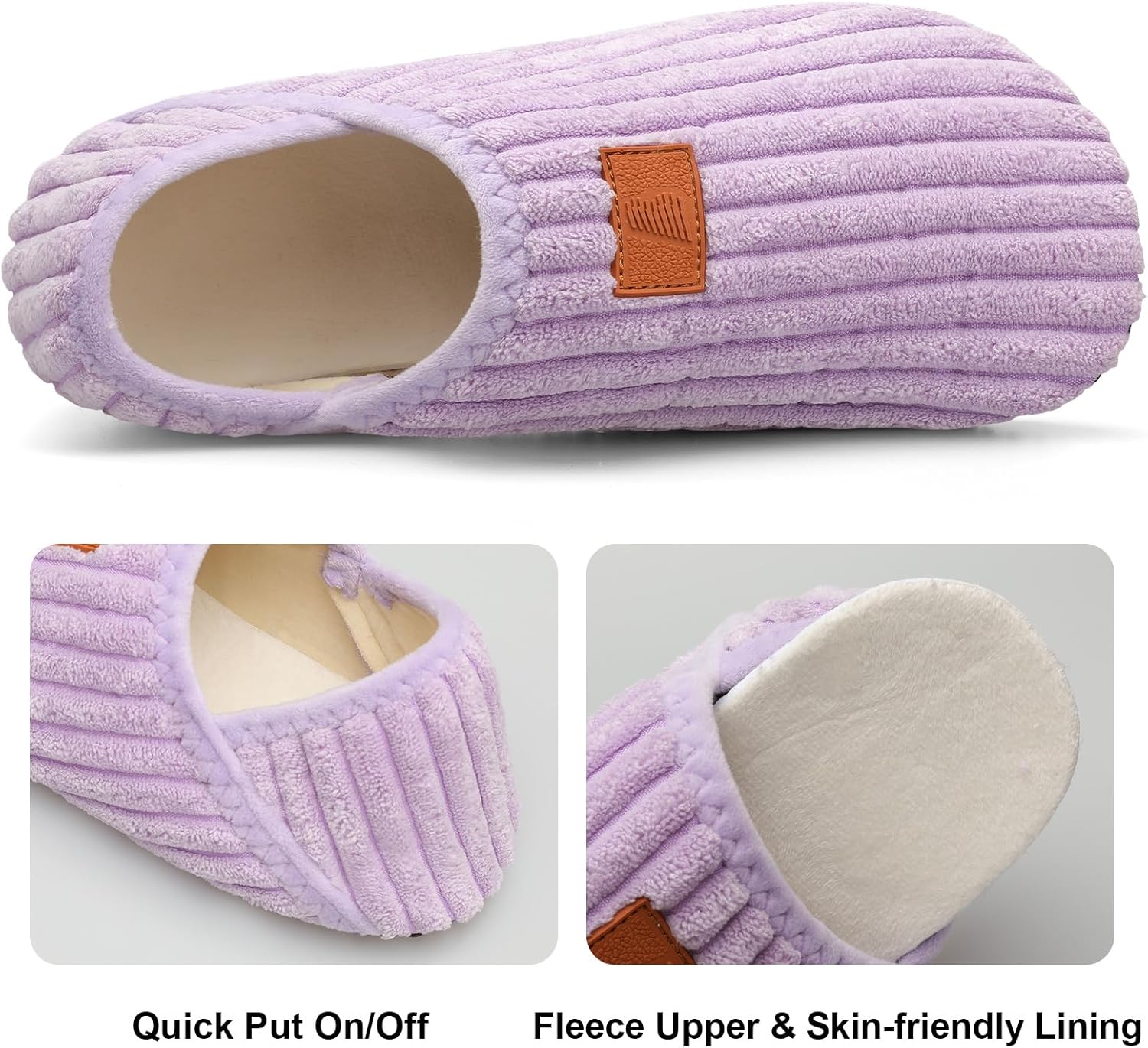 Fires Womens Mens Slippers with Rubber Sole Soft-Lightweight House Slipper Socks Around House Shoes Non Slip Indoor/Outdoor - Image 3