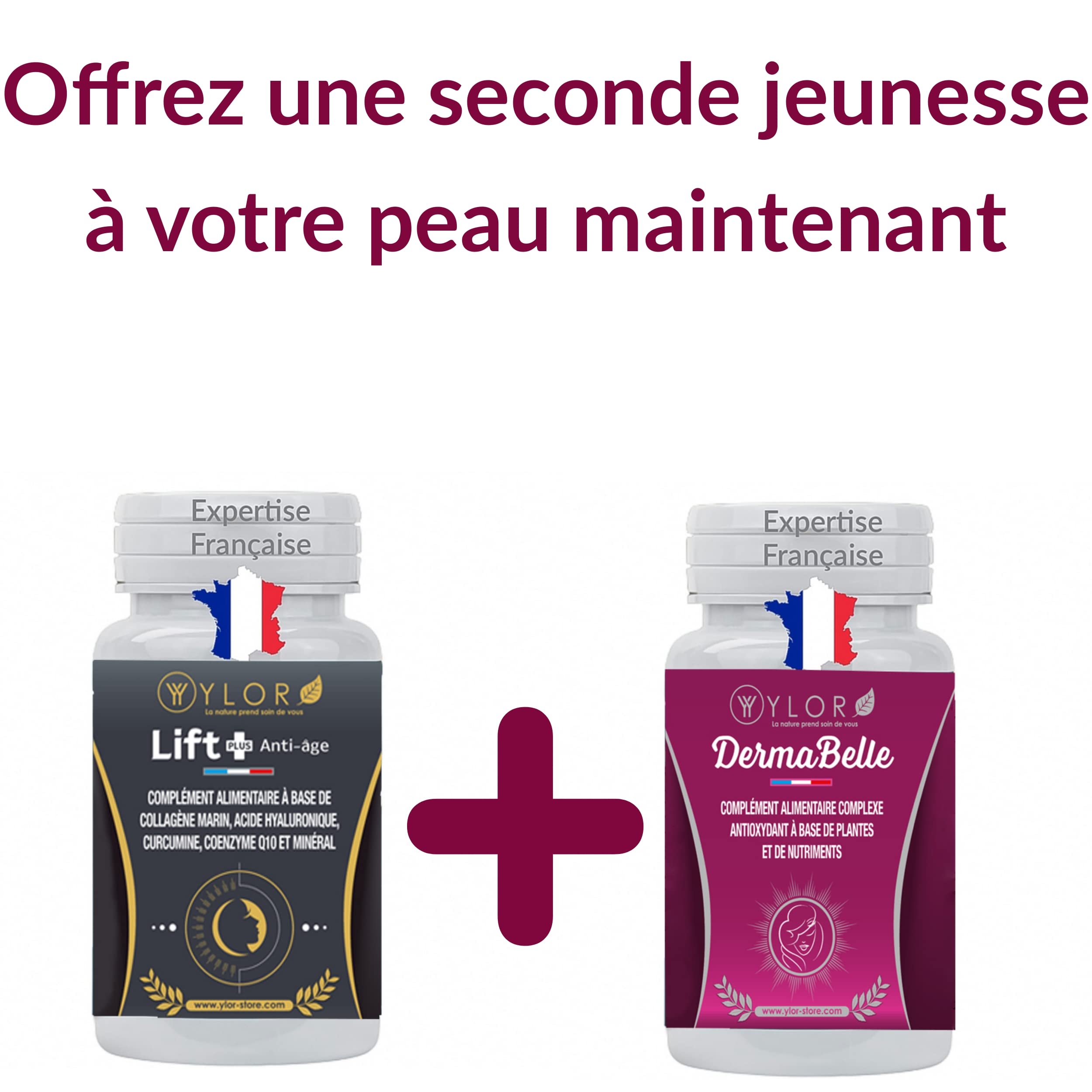 Antioxydant Puissant Beauté de la Peau| Poudre de Bardane + Extrait de Pépins de Raisin OPC et d’olive + Poudre de pétales de rose |60 Gélules Vegan | Anti imperfections bouton | Derma Belle