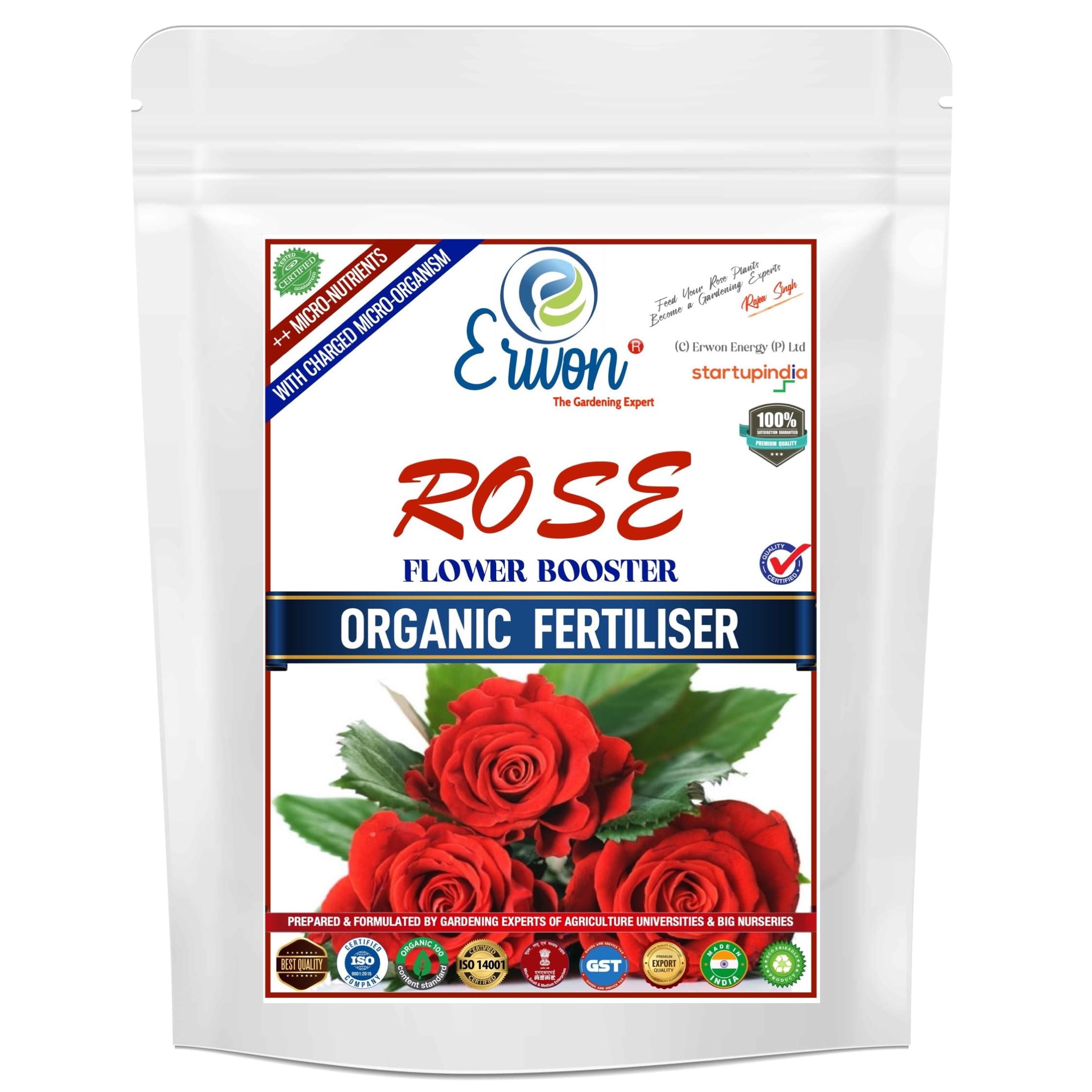 Erwon® Rose Flower Booster, Premium Essential Powerful Organic Fertiliser for Rose Plants, with Charged Micro-organism and ++ Micronutrients (900 gm) (B096FYKRS2) Amazon Price History, Amazon Price Tracker