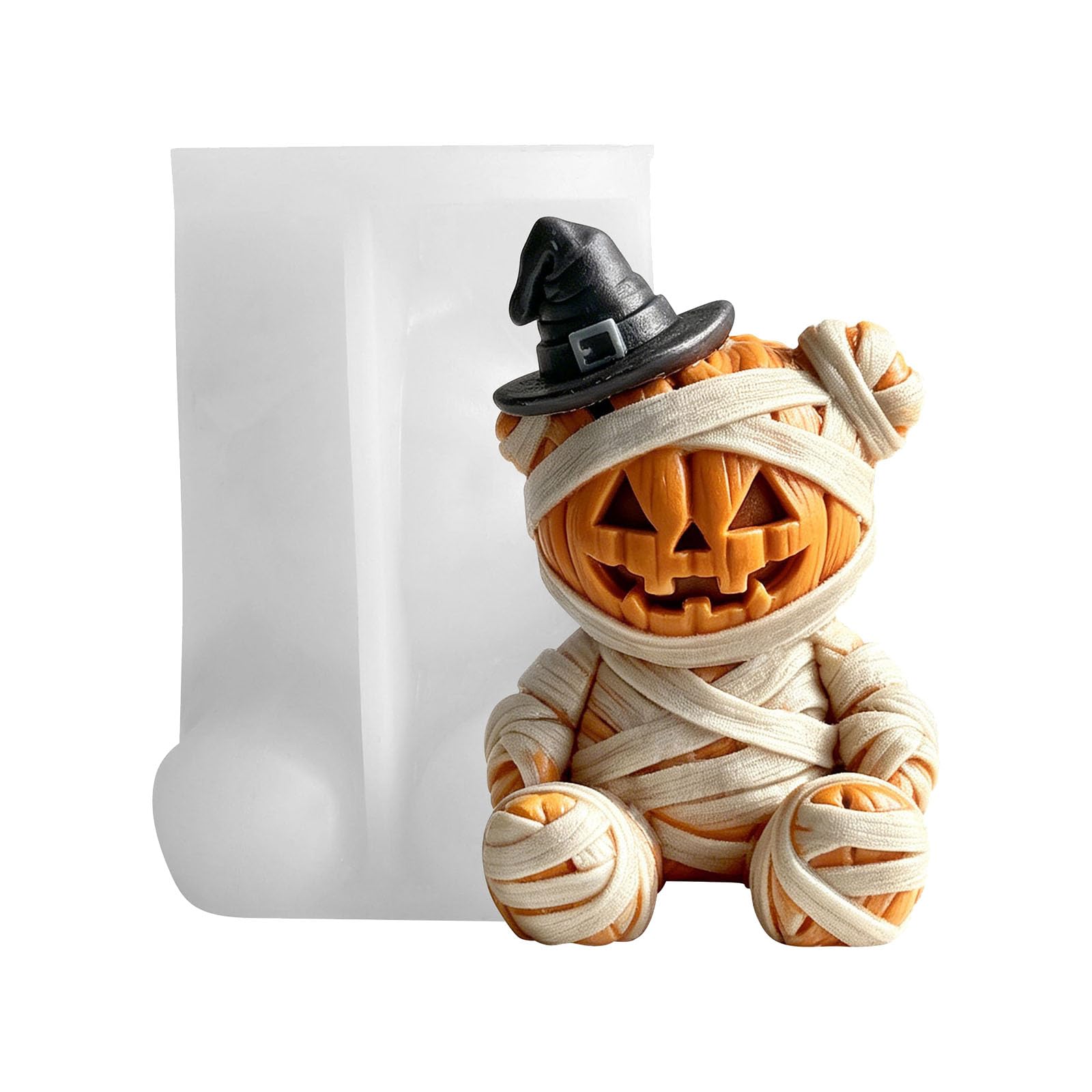 Elnwnnkc Flexible Silicone Baking in Lovely Pumpkin Bear Shape Ideal for Soap and Chocolate
