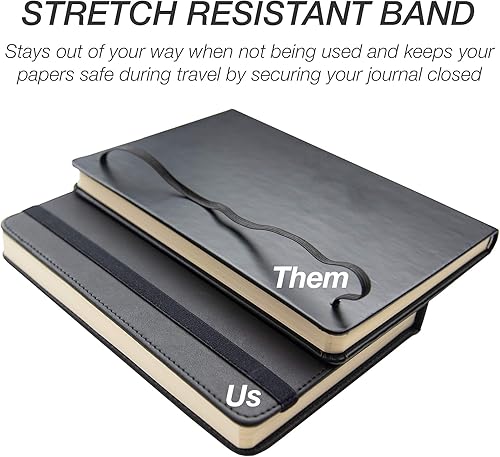 Miniatura 4 de Samsill Cuaderno de escritura de tamaño clásico, tapa dura, 5.25 x 8.25 pulgadas, 120 hojas a rayas (240 páginas), color rojo