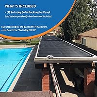 Vista 1 de SolarPoolSupply Panel solar de calentador de piscina de grado industrial: sistema de montaje superior sin tirantes de viento alto y máxima