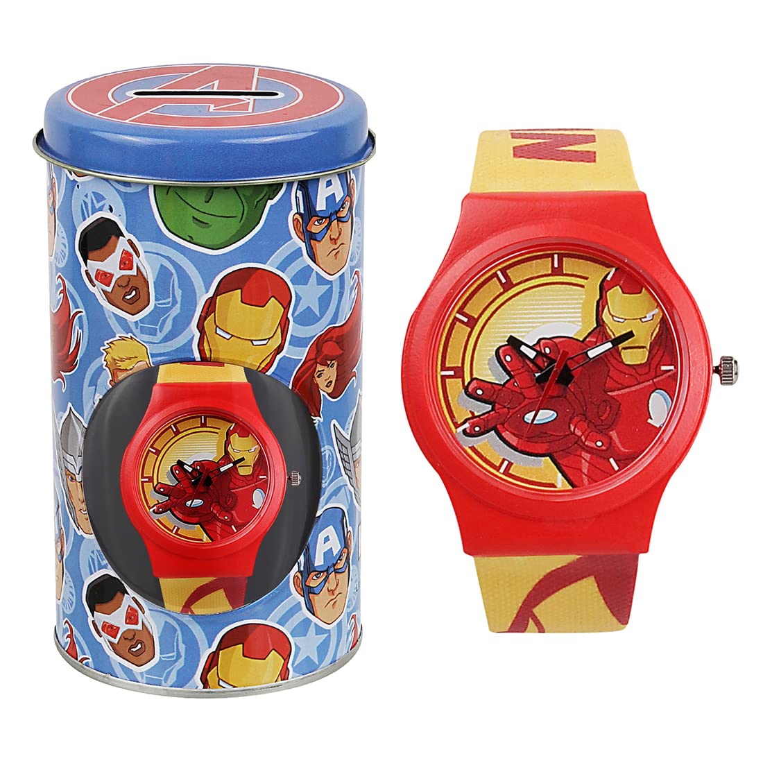 Marvel Comics Marvel Wrist Watch for Kids Multicolor Round Analogue Wrist Watch | Birthday Gift for Boys & Girls - Age 3 to 12 Years (Iron Man Red & Yellow) (B09CMLXHGV) Amazon Price History, Amazon Price Tracker