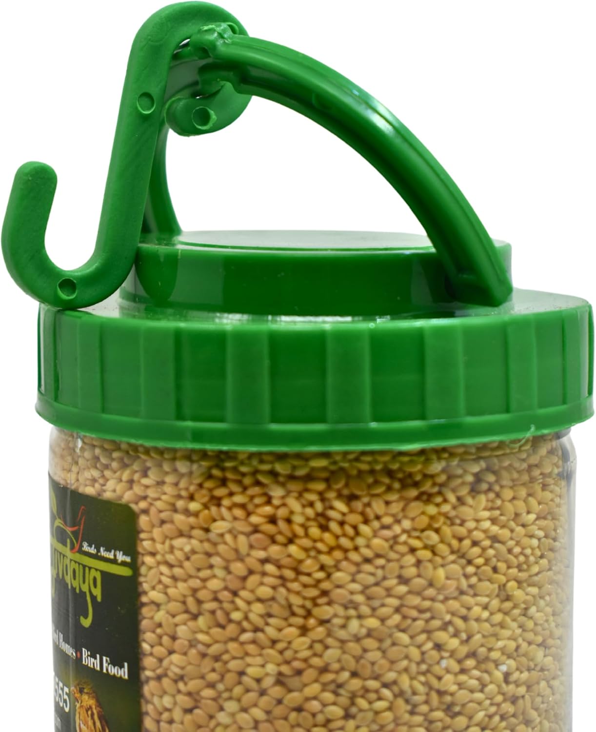 Plastic Large Bird Feeder | 6 Feed Nozzles | 30cm Height | 900gram Bird Food Capacity | Hanging Bird Feeder for Balcony | Bird Food Feeder | Garden Outdoor Hanging Bird Feeder | 2 psc Green