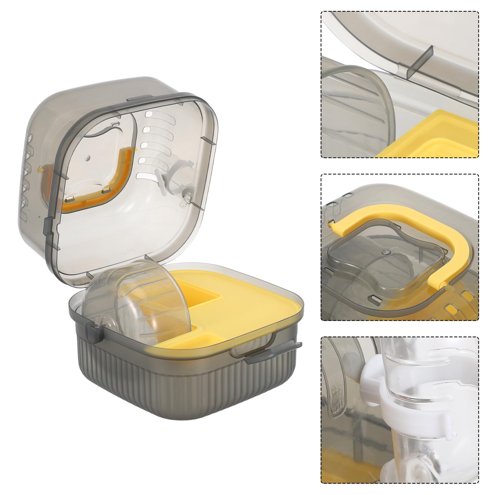 Trasportino Piccolo Animale Doppio Strato Ventilato con Maniglia Ergonomica Gabbia Portatile per Criceti Porcellini Furetti Facile da Pulire e Adatto Viaggi e Spostamenti
