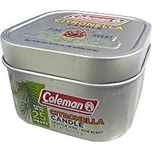Coleman Pine Scent Citronella Candle with Wooden Crackle Wick - 6 oz