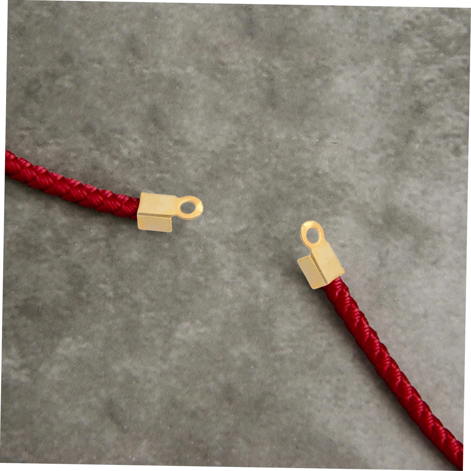 PHENOFICE Ribbon Crimps Square Clip 500pcs Jewelry Crimps for Leather Cord Caps Terminators Clamp for DIY Projects