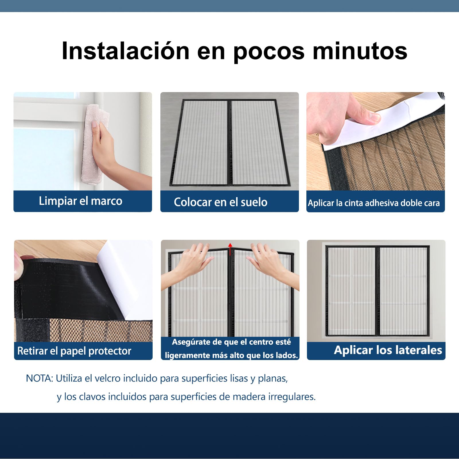 Mosquitera Ventana Magnetica 140x120cm, Mosquitera para La Ventana, Sin Taladrar, Malla Ultrafina, para la Mayoría de los Tipos de Ventanas, Negro — view 6