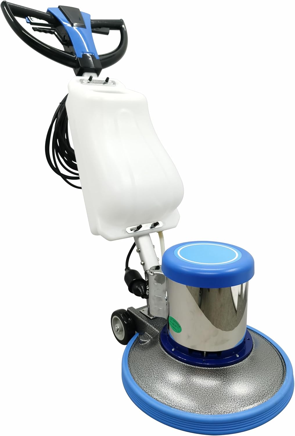 Floor Scrubber Buffer Heavy Duty Polisher Machine Polished Waxed Refurbished Tile Scrubber Cleaner Wood Marble Cement Pavement Epoxy Rubber Carpet Blue 110V Commercial Industrial Domestic