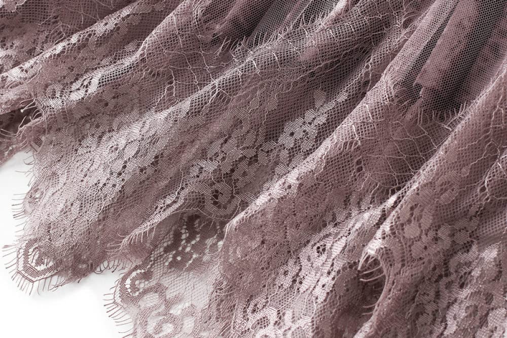 Röcke,Damen-Midirock, Rosa, Lila, Elastisch, Hohe Taille, Spitze, Tüll, Faltenrock, Herbst, Winter, A-Linie, Swing, Gerüscht, Geschichtet, Elegant, Lange Röcke Für Mädchen, Damen,L