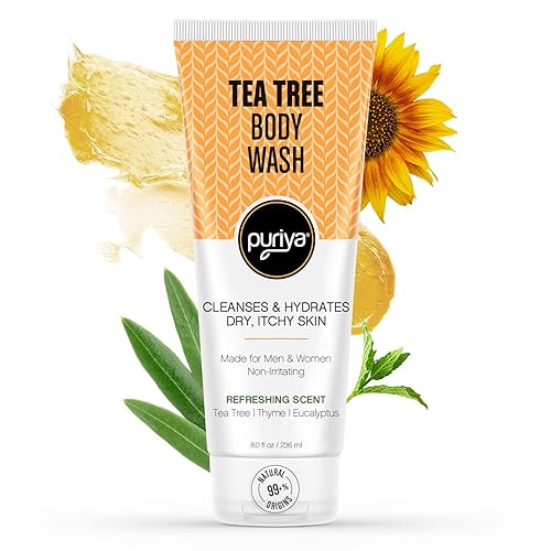 Puriya Gel de gel de ducha para piel sensible uso con picazón deportista pie de atletas tratamiento para el acné de espalda corporal gel hidratante