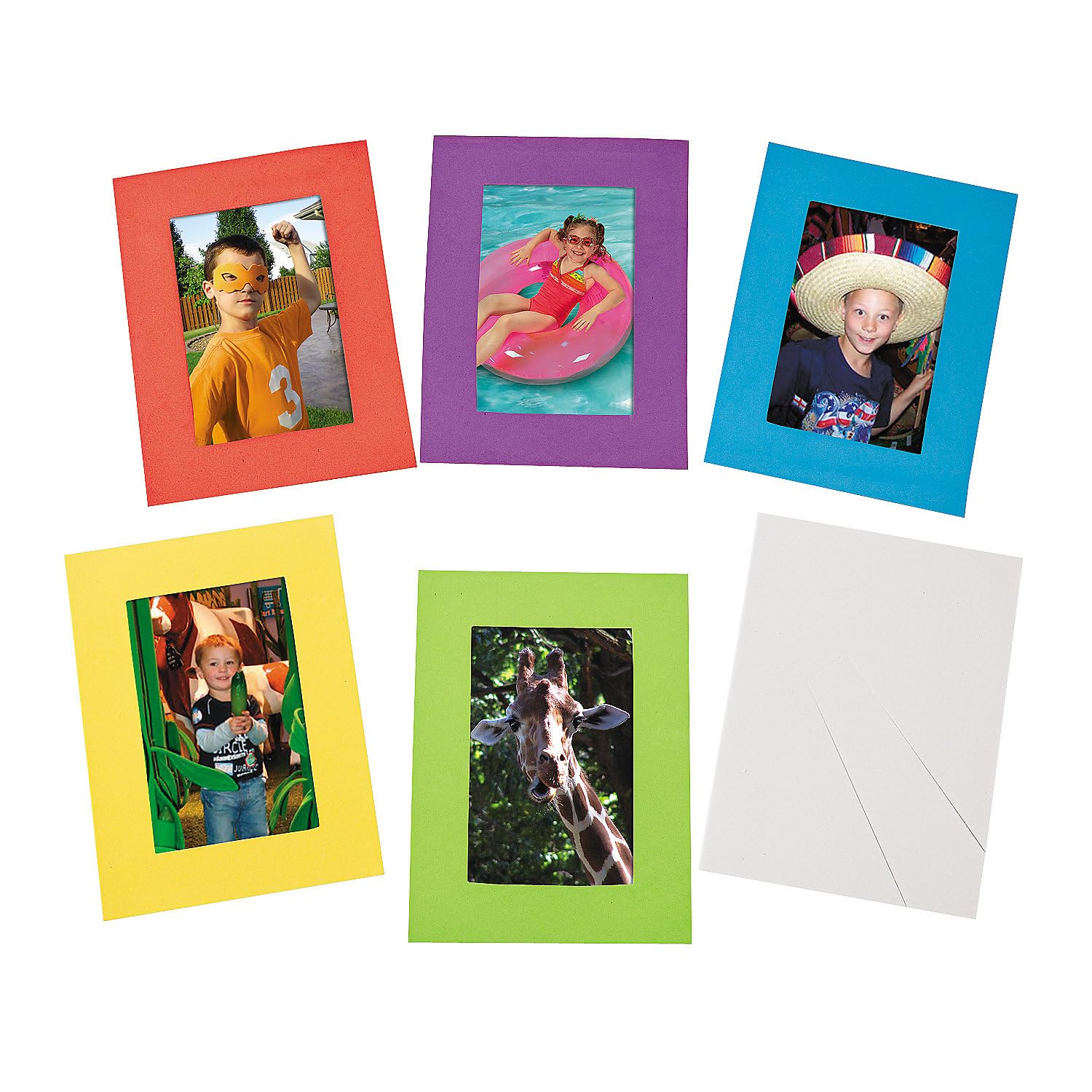 Bright Foam Picture Frames - Set of 12 - DIY Crafts for Kids and Fun Home Activities