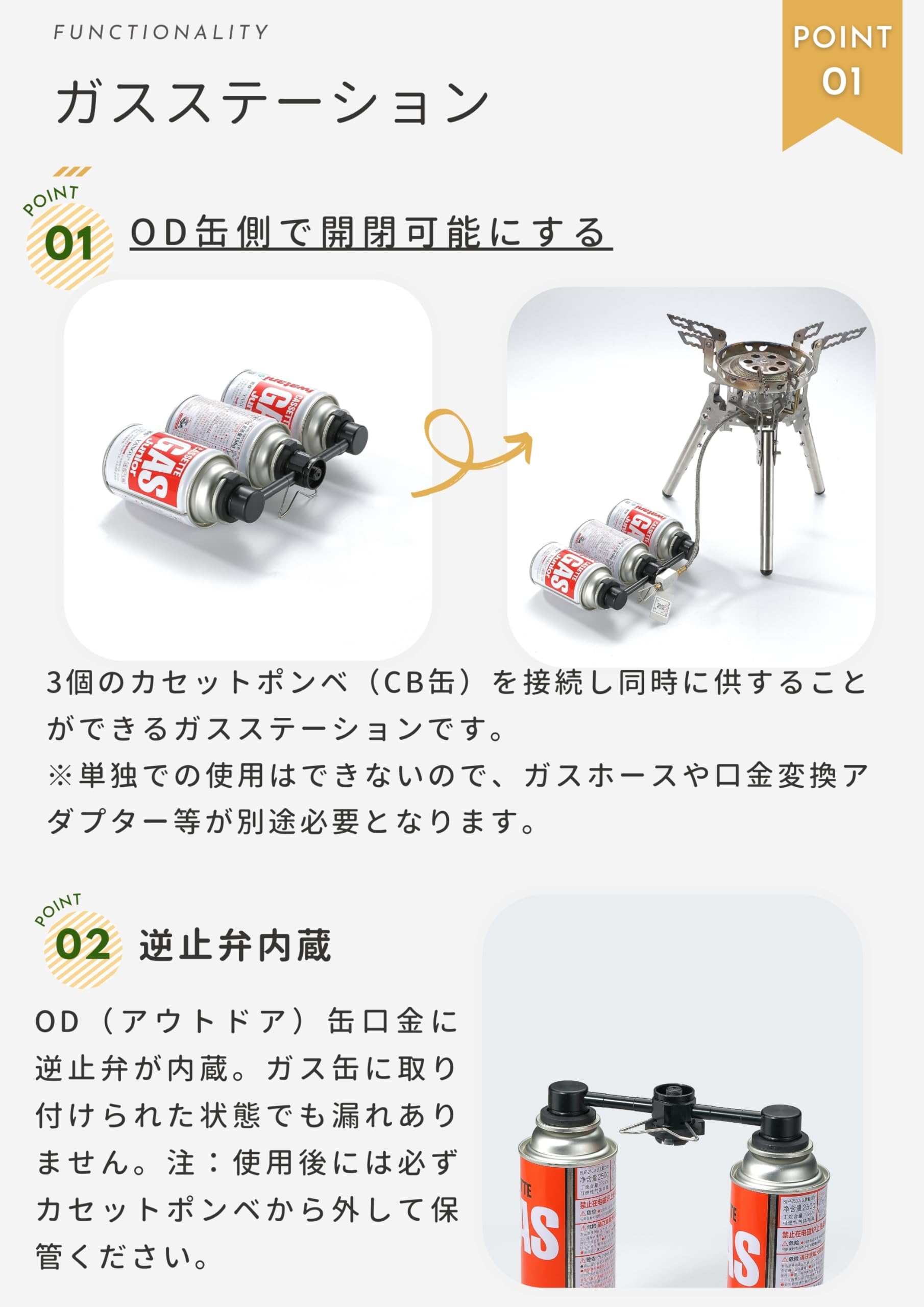 brunt 3連ガスステーション ブラント オリーブ 楽天市場】【マラソン限定☆P2倍＋5％OFFクーポン】キャンピング