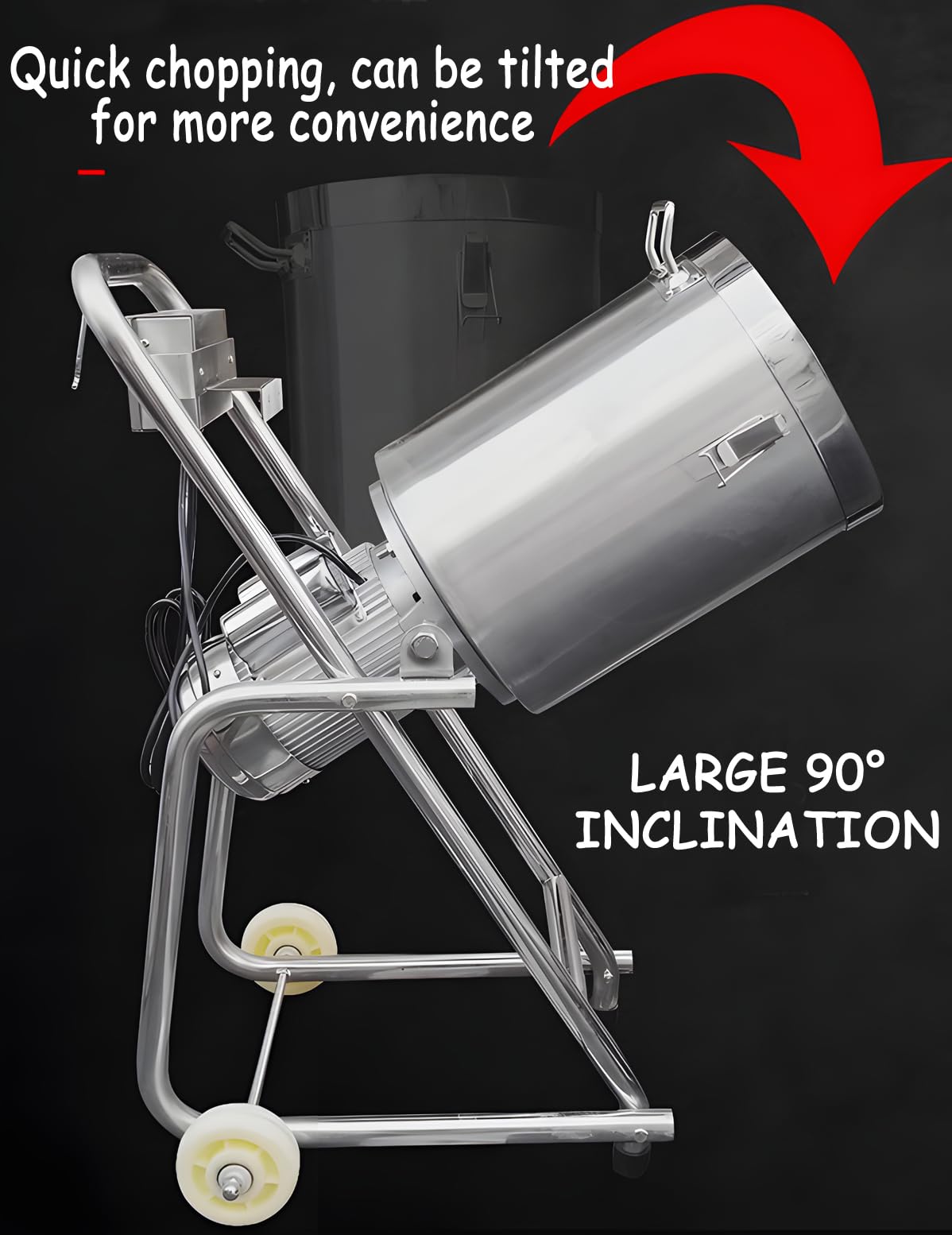 1.8KW 32L Carne Vegetales Preparación Alimentos Molinillo 110V Vertical Eléctrico Mezclador Molinillo Cortador Multifunción Alimentos Picador para Verduras Carne Jengibre Ajo 3
