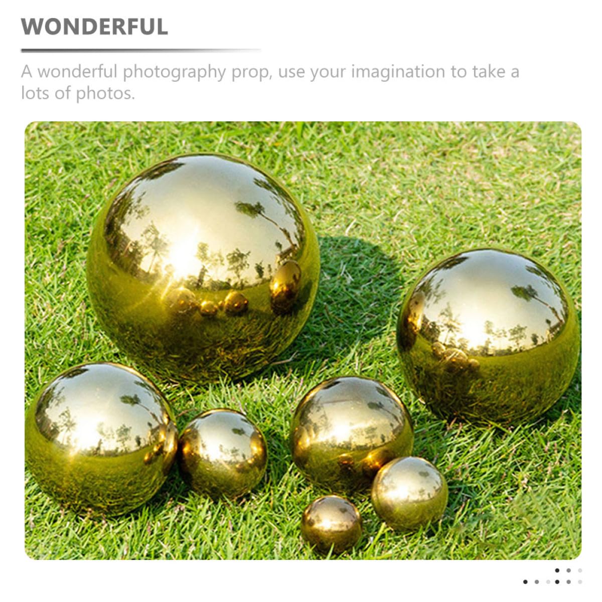 Generisch Edelstahl Gartenkugeln Hochglanzpoliert Hohl Goldene Kugeln