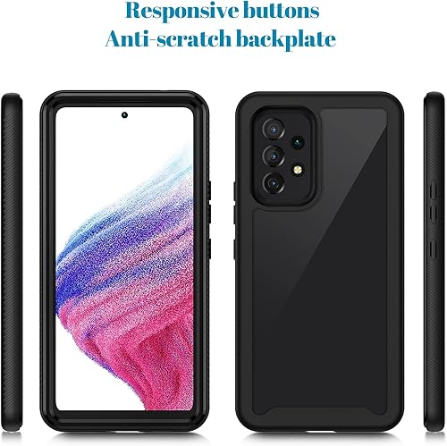 Miniatura 5 de seacosmo Funda para Samsung A53 5G, cuerpo completo a prueba de golpes con protector de pantalla incorporado Slim Fit Heavy Duty Light Bumper Funda