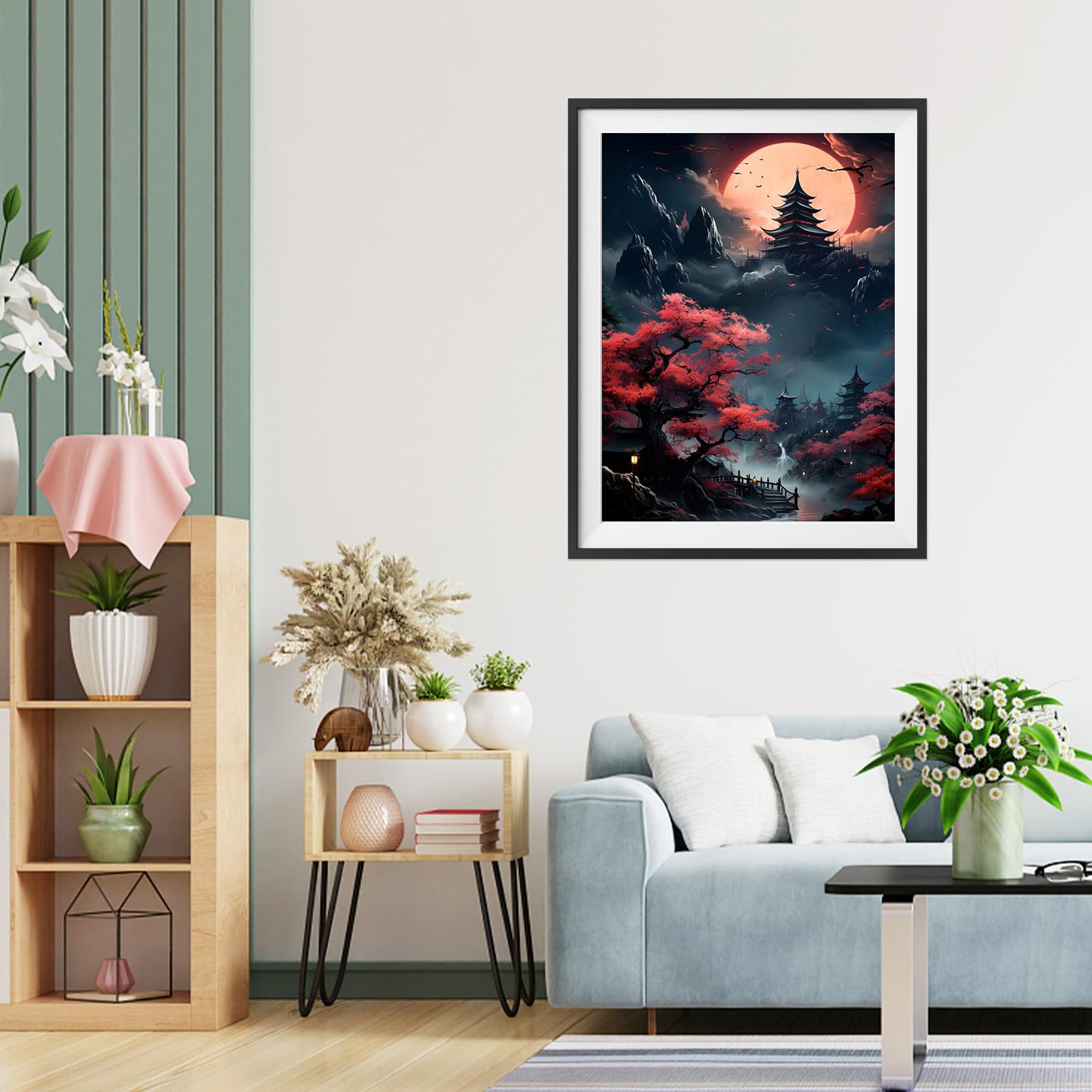 TOSTOG Diamond Painting Kit Adulte,Fleurs En Bouteille 5D DIY Diamant Painting Images Ronde Diamond Peinture Diamant Adulte,Fleurs Cristal Débutant