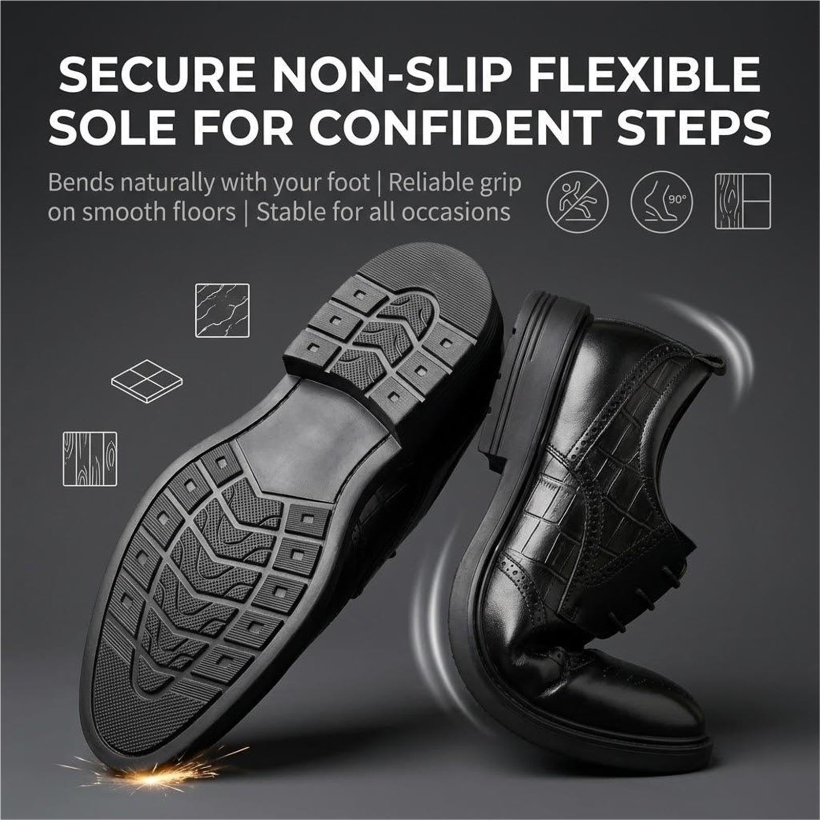 Scarpe Eleganti da Uomo in Vera Pelle, Scarpe Formali Stringate