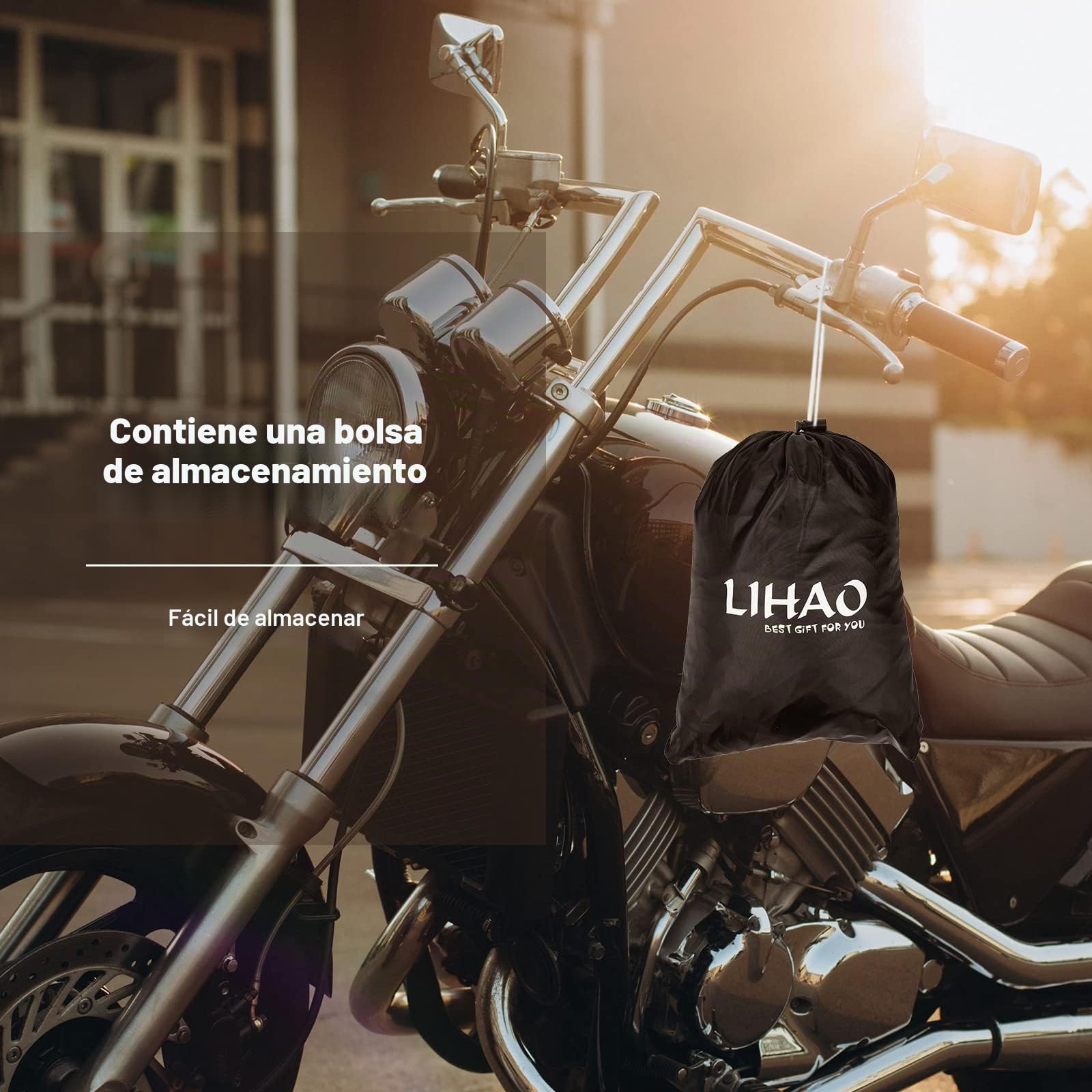 LIHAO Funda Moto 190T Cubierta Impermeable de Motocicleta