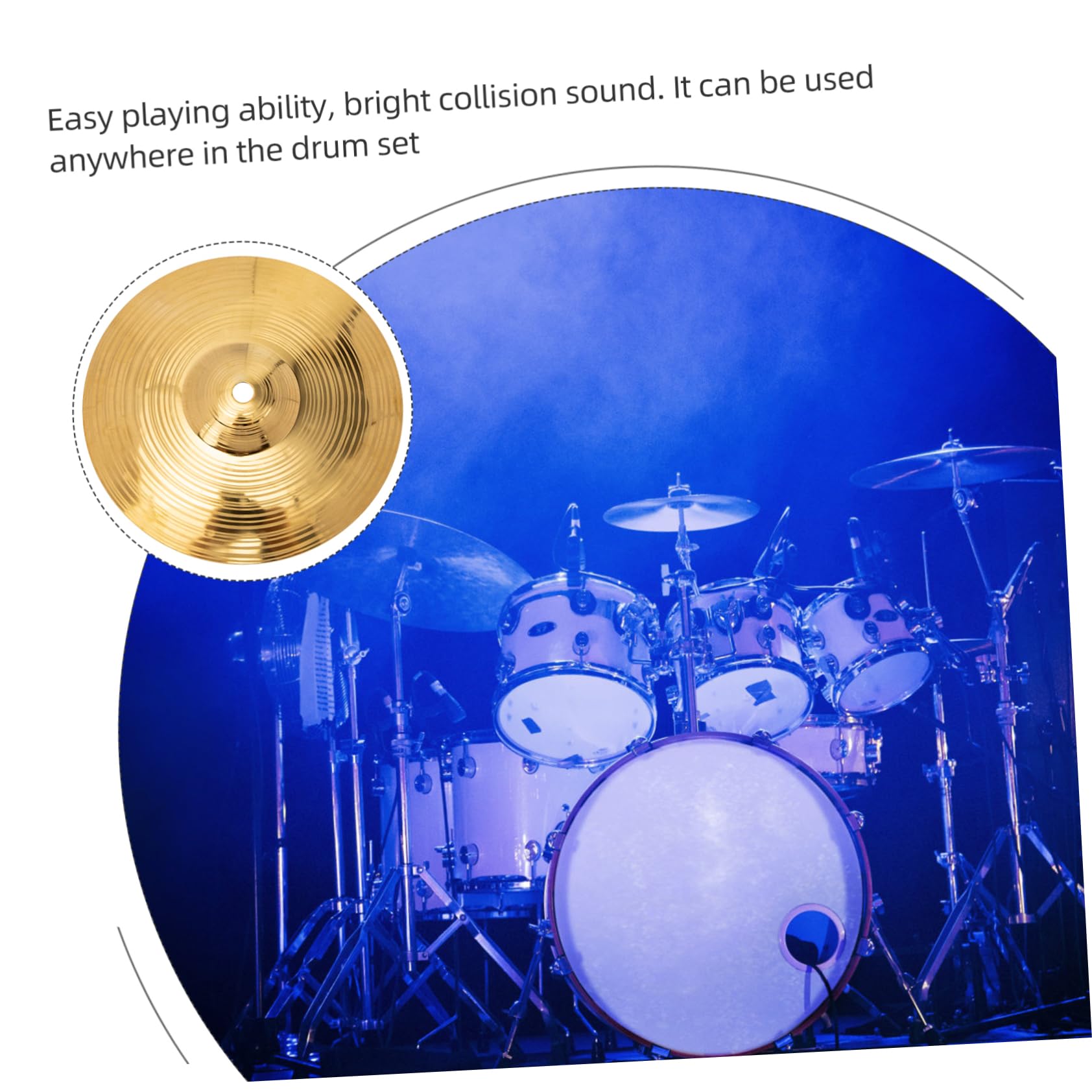 Abaodam Drum Replacement Parts Brass Jazz Percussion Cymbal Accessory for Drum Kit