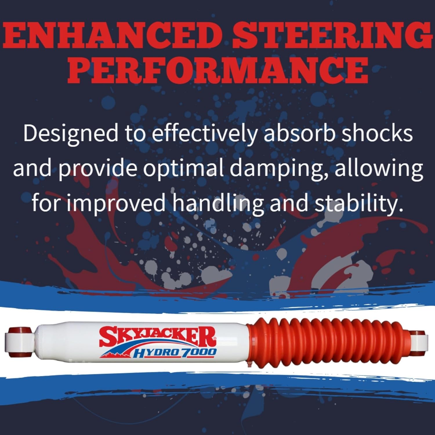 TrendsAuto Single Hydro 7000 Series Steering Stabilizer fits 1973 1986 K10 K15 Pickup 4WD with 6-8” Front & 4.5-8” Rear Lift | Durable Construction | Direct OEM Replacement Fit | Easy Installation