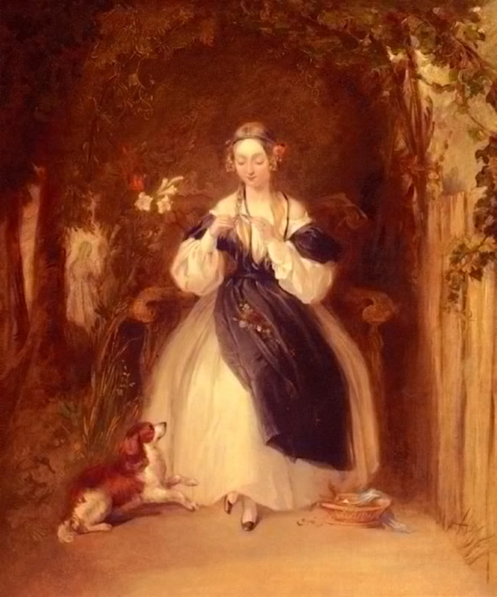ARTXLXXBN Famous Painting Canvas Artwork Graffiti Print the Ardour by William Powell Frith Portrait Canvas Image for Home Decor 60x90cm