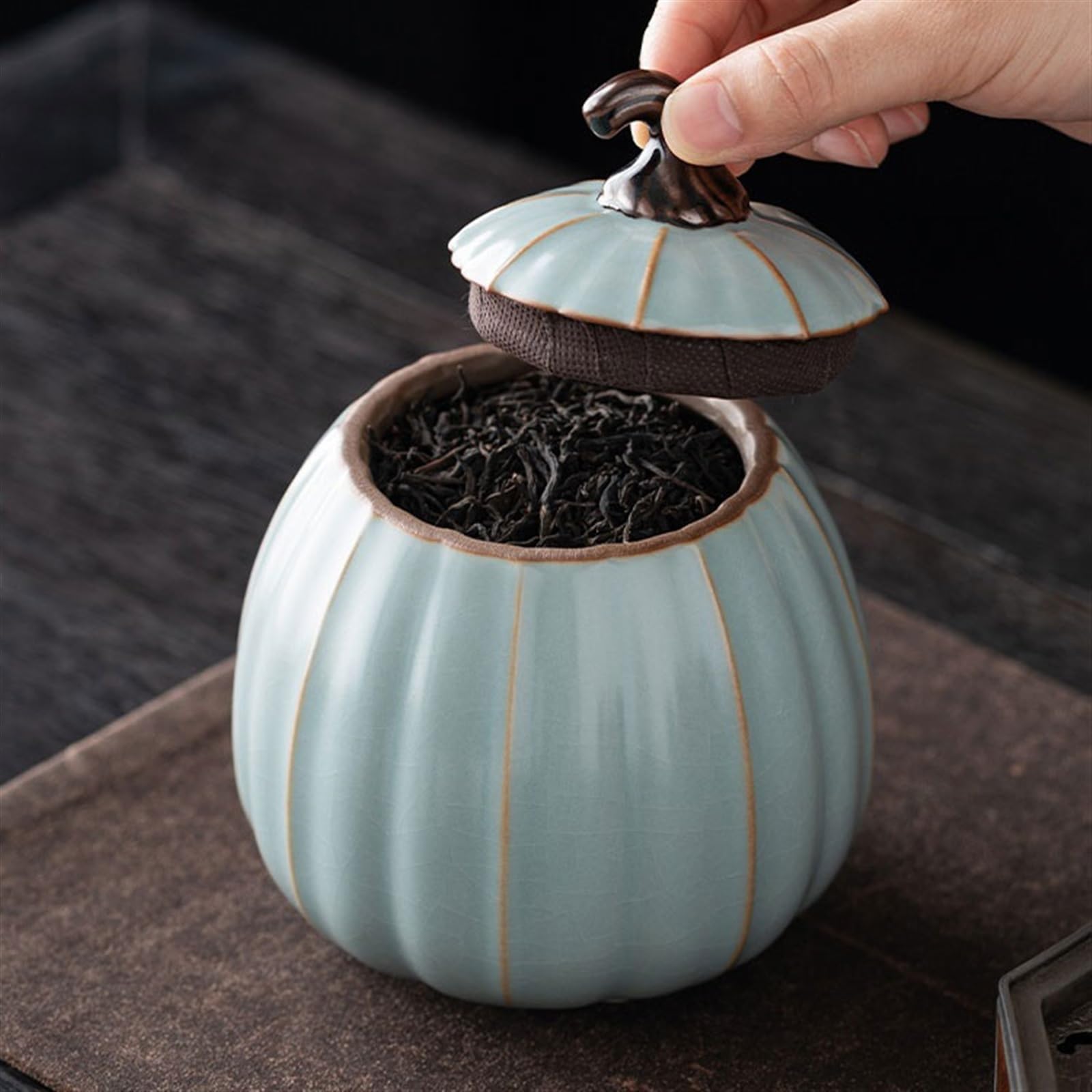 REIK Ceramiczny pojemnik na herbatę gospodarstwo domowe czarna herbata zielona herbata słoik do przechowywania herbaty magazyn herbaty ceramiczny słoik uszczelniający duży słoik do przechowywania