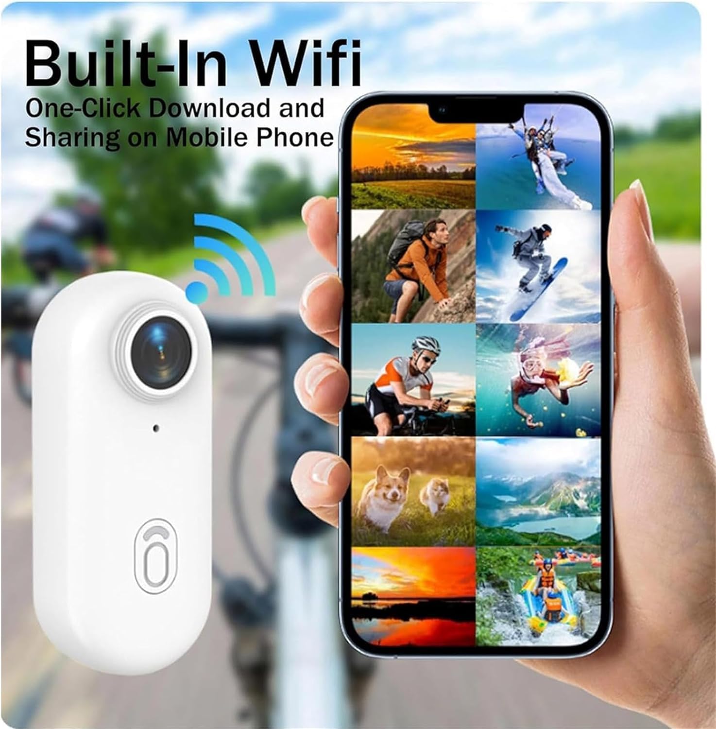 HD Action Camera, HD 1080p Mini Wearable Body Adventure Action Cameras with Audio, Video, Mount Anywhere, for Vlogging, Cycling, Diving