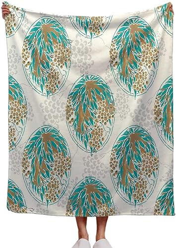 Manta grande Art Nouveau Pastel Flower Creative Mantas Personalizadas Microfibra Fleece 60 pulgadas X 70 pulgadas