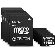 Centon Eelctronics MP Essential Micro SDHC Card, Ultimate Memory Card for Phones, Tablets, Cameras, and More, UHS1, 16GB, 5 Pack Bulk w/Adapter