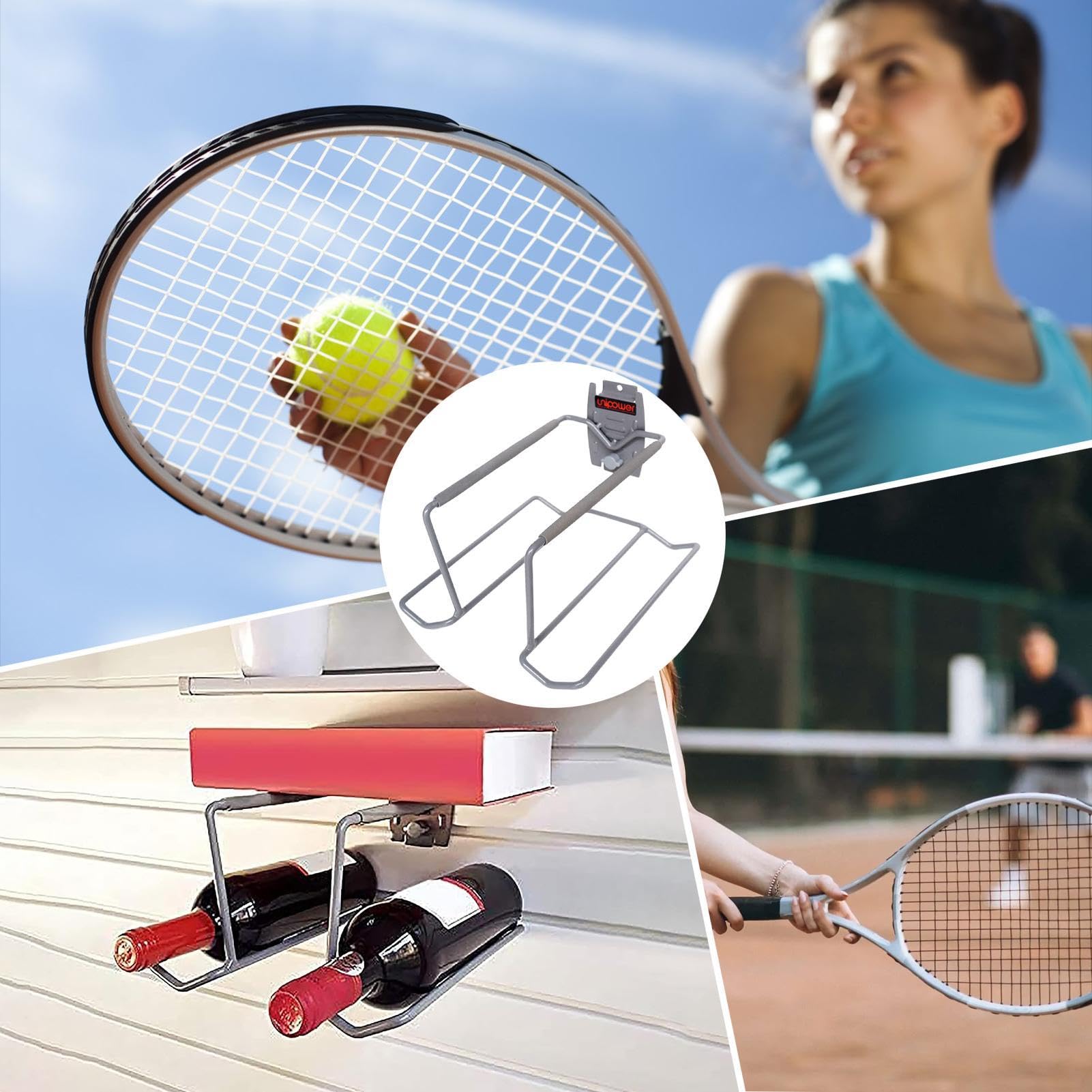 Amazon | Patonde 壁掛けテニスディスプレイラック、テニスラケット