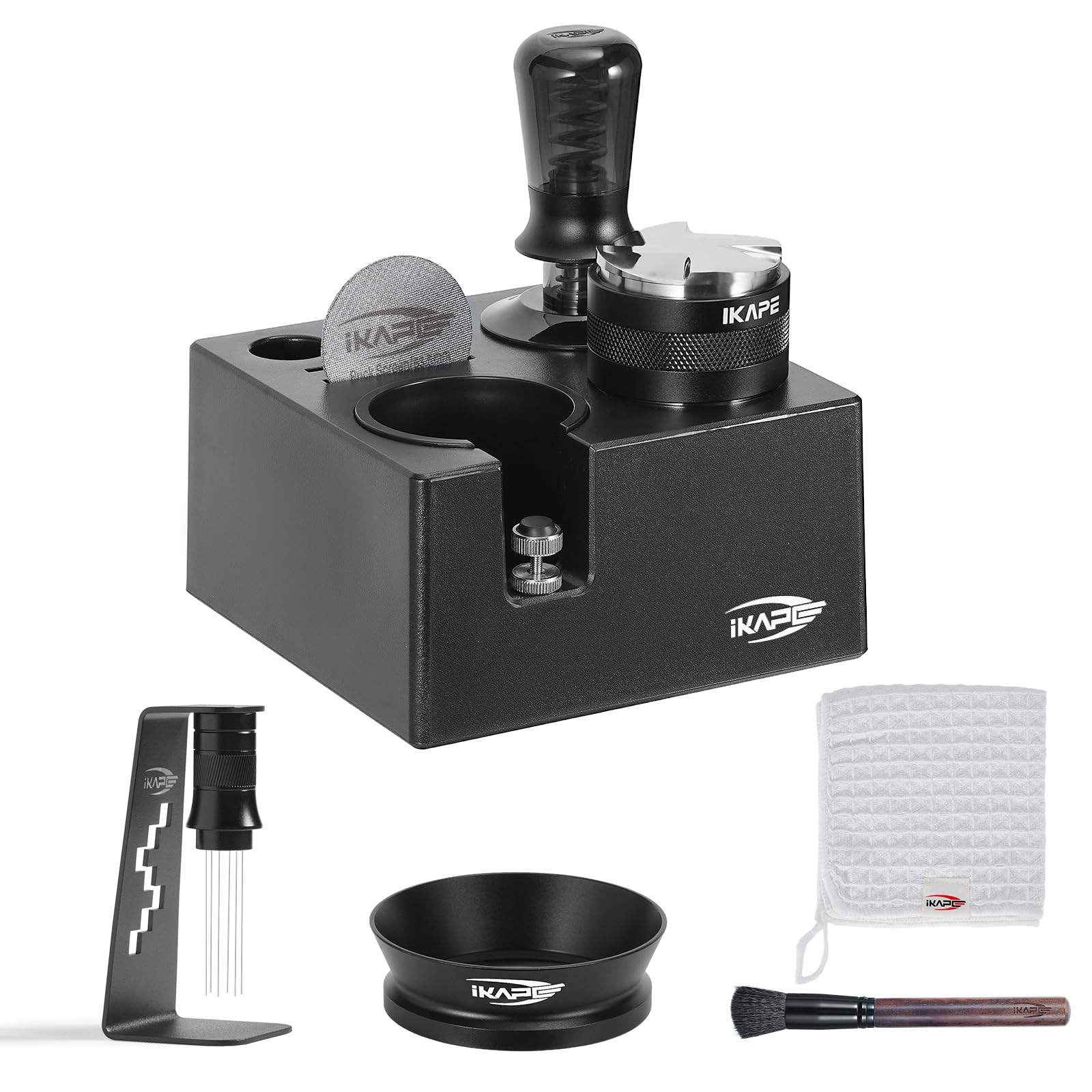 Amazon.com: IKAPE 53MM Black Espresso Tool Set 8 IN 1, Coffee