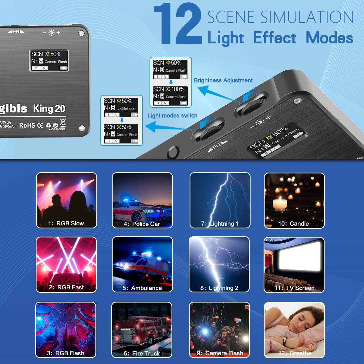 VIJIM R316 Foldable RGB Video Light 【公式通販】
