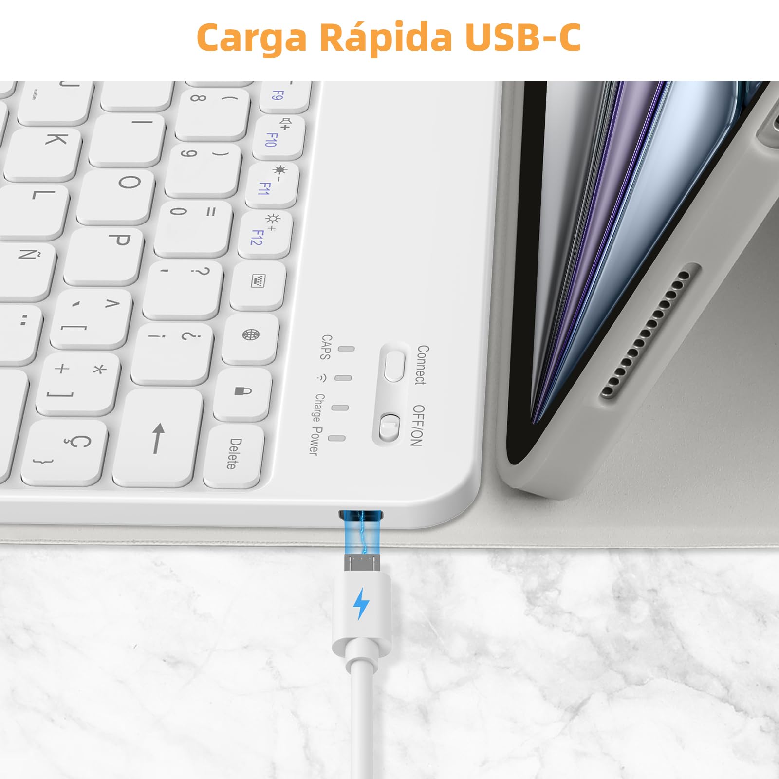 Bettdow para iPad Air 13 Pulgadas M4 2026/M3 2025/M2 2024 Funda con Teclado