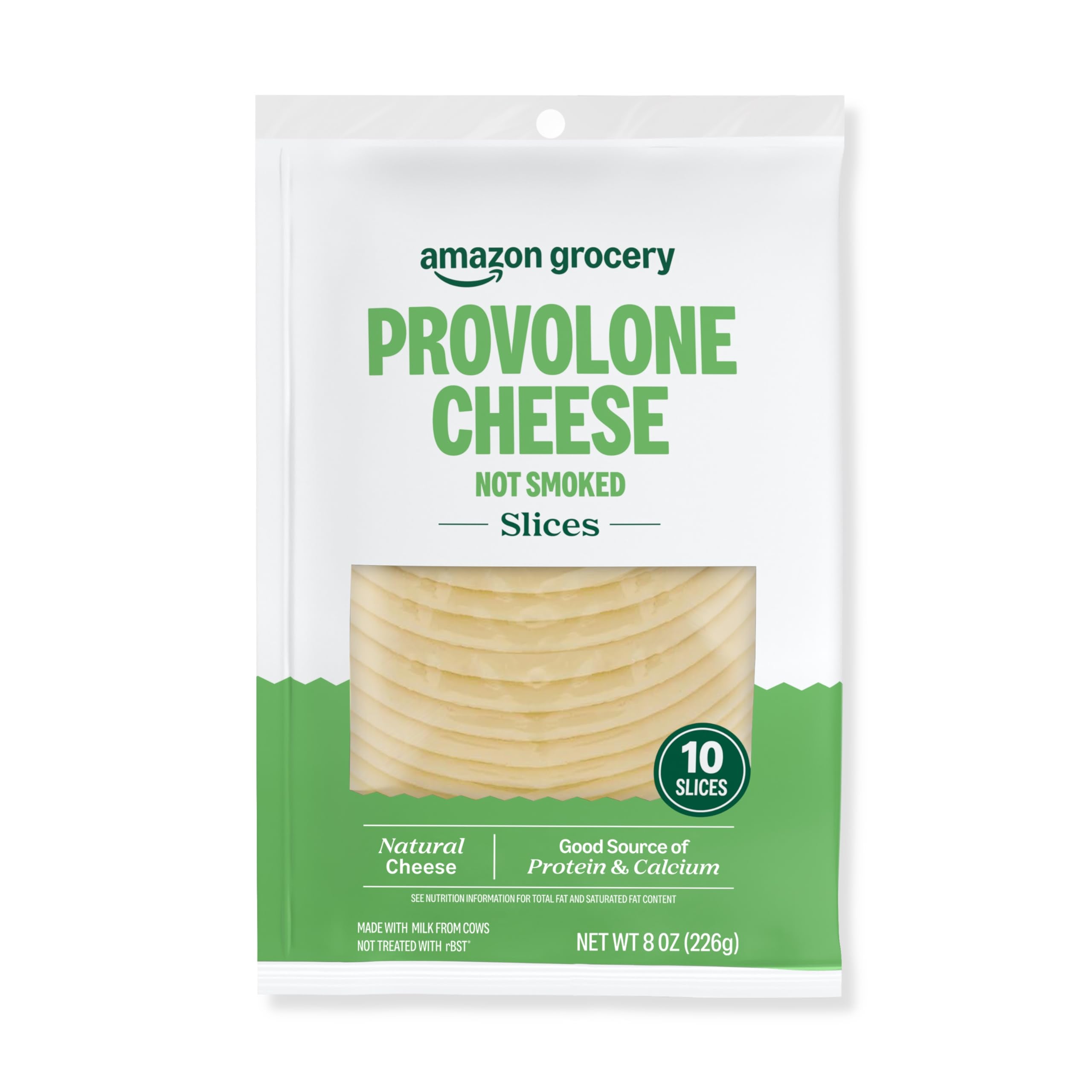 Amazon Grocery Provolone Cheese Not Smoked 8 Oz 10 Slices Previously Happy Belly Packaging May Vary