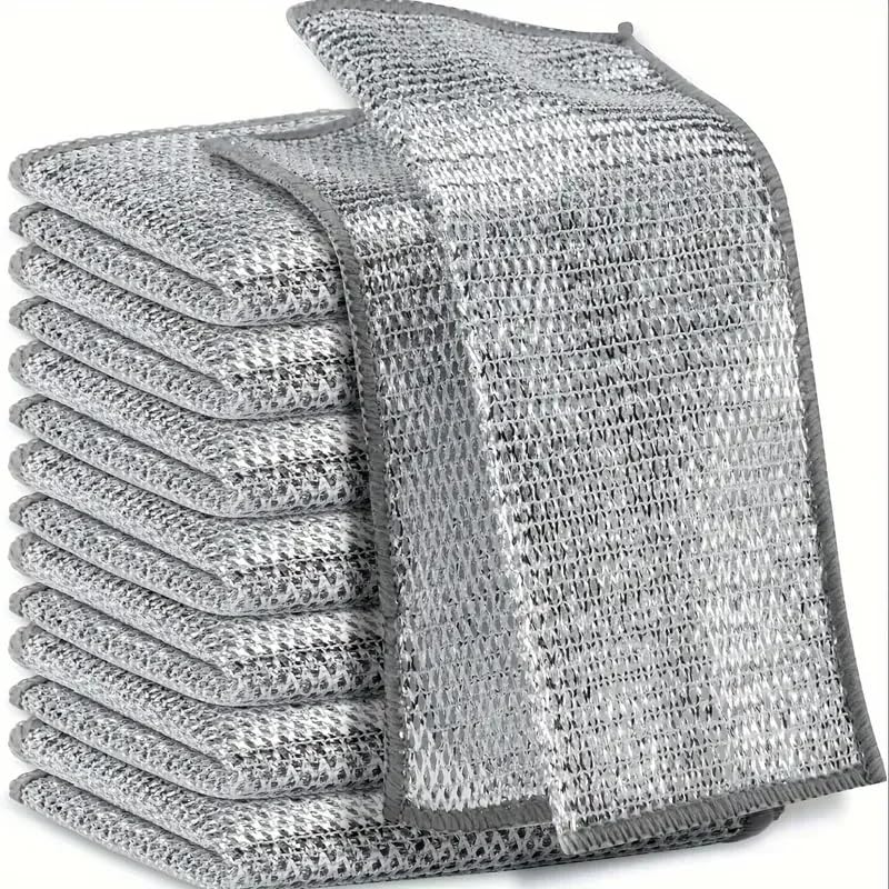 Abhaas Multipurpose Stainless Steel Dishwashing Rags Joona Metal Cloth for Wet/Dry Scrubber for Cleaning - Scrub for Kitchen Daily use Steel Wool Juna Machine Washable for Cooktop and Utensils (15) (B0DHS5LR48) Amazon Price History, Amazon Price Tracker