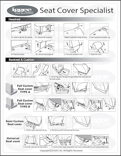 Miniatura 4 de Iggee Fundas de asiento delantero de piel sintética negra diseñadas para Ford Mustang 2015-2022 (convertible)