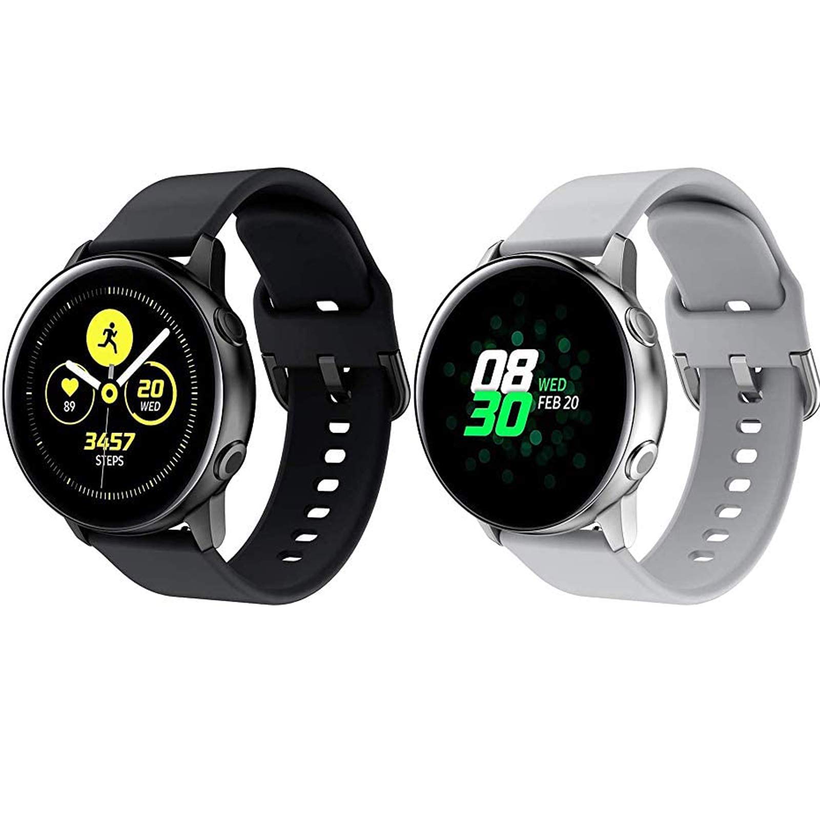 Minggo Band Compatible with Samsung Galaxy Watch Active/Active2 40mm/44mm,Silicone Sports Wristband Replacement Compatible for Galaxy Watch 42mm/Gear S2 Classic/Gear Sport Smart Watch