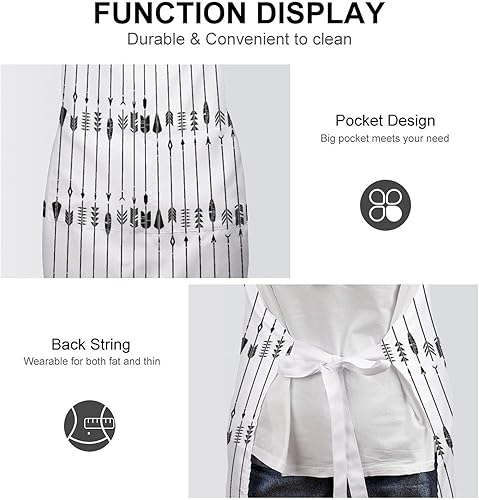 Miniatura 6 de Delantales de cocina con temática de luna de Halloween, diseño de dibujos animados, horror, gótico, bosque lleno con estampado de calavera para