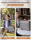 DOMISO Laptop Bag Laptop Bag Notebook Sleeve Case Bag Protective Case Compatible with 15 Inch MacBook Air M4 M3 M2, MacBook Pro, 14-15 Inch HP Dell ASUS Lenovo, Laptop Case Women with Handle, Grey - 7