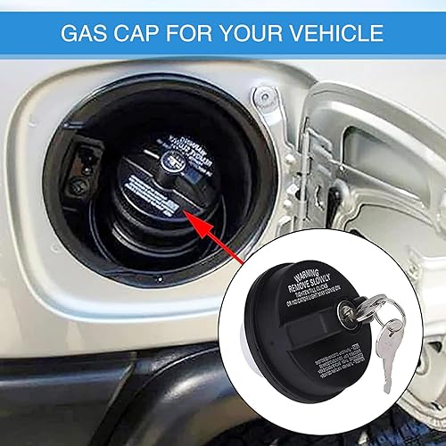 Miniatura 5 de 2 tapones de combustible para automóvil con cerradura, resistentes al agua, antirrobo, accesorios para tapas de depósito de combustible para