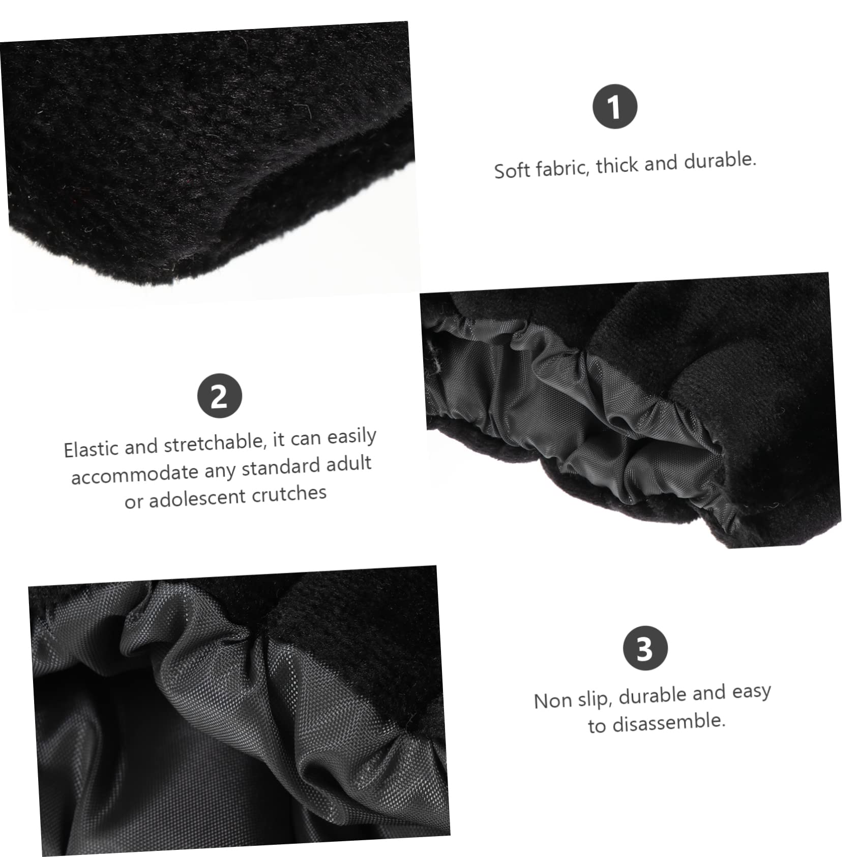 minkissy 3 Pares de Cojines para Muletas Correa Ajustable Resistente para La Superior de La Muleta Ajuste Antideslizante
