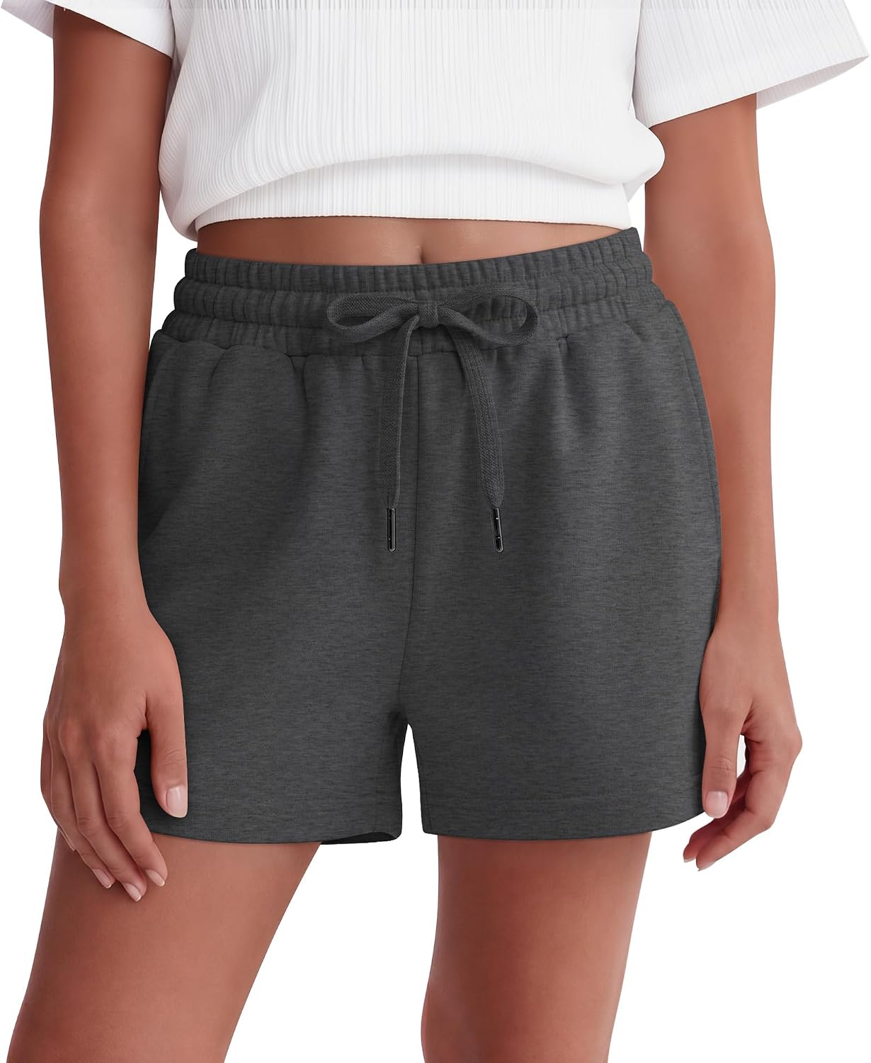 Girls Shorts Teen Summer Athletic Shorts Kids Lightweight Comfy Casual SweatShorts with Pockets for 5-14 Years