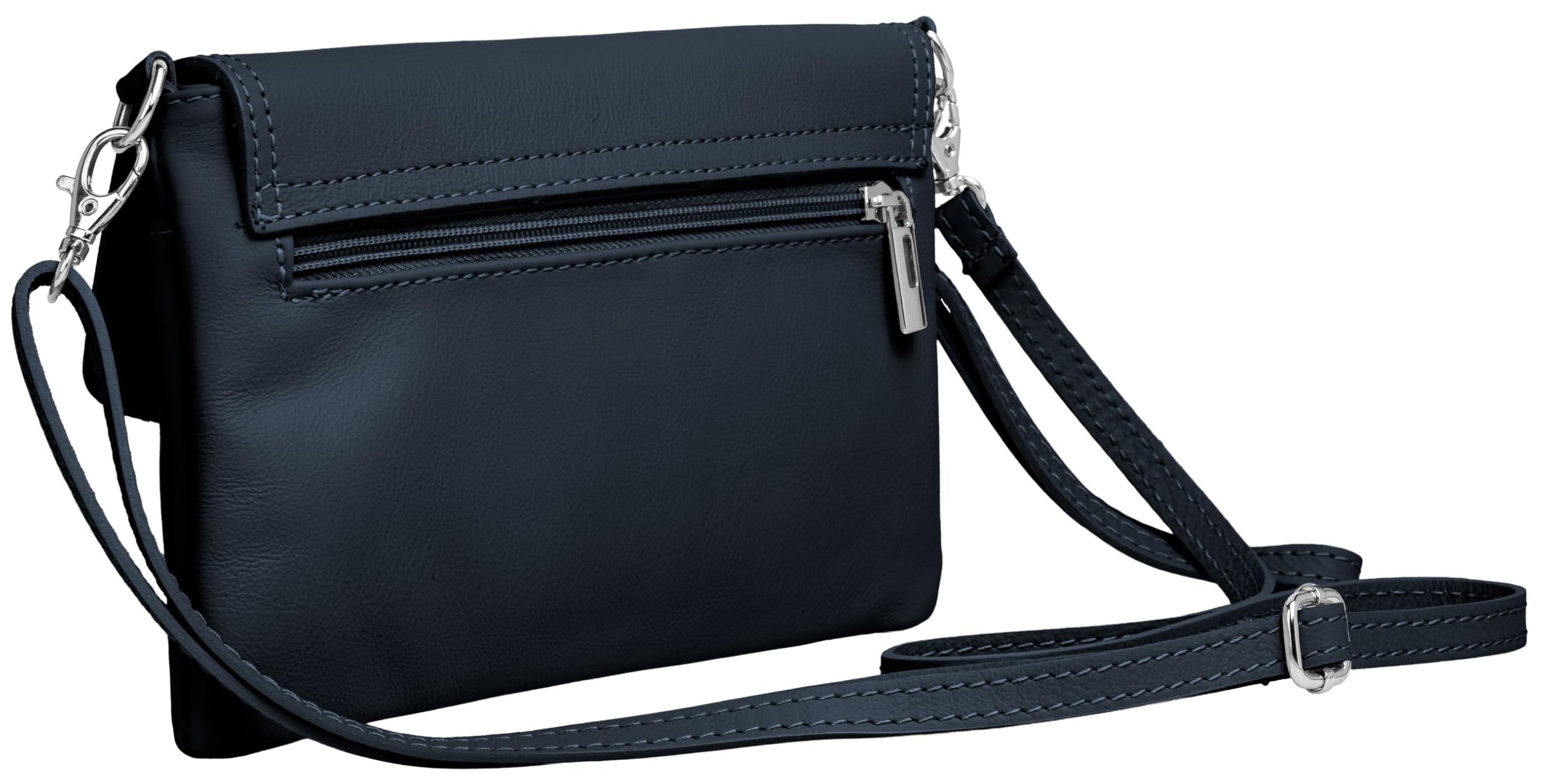 Caspar Elegante Leder Clutch Abendtasche aus samtweichem Nappaleder Damen Umhängetasche - PREMIUM LINE - Modell No.322 - Made in Italy
