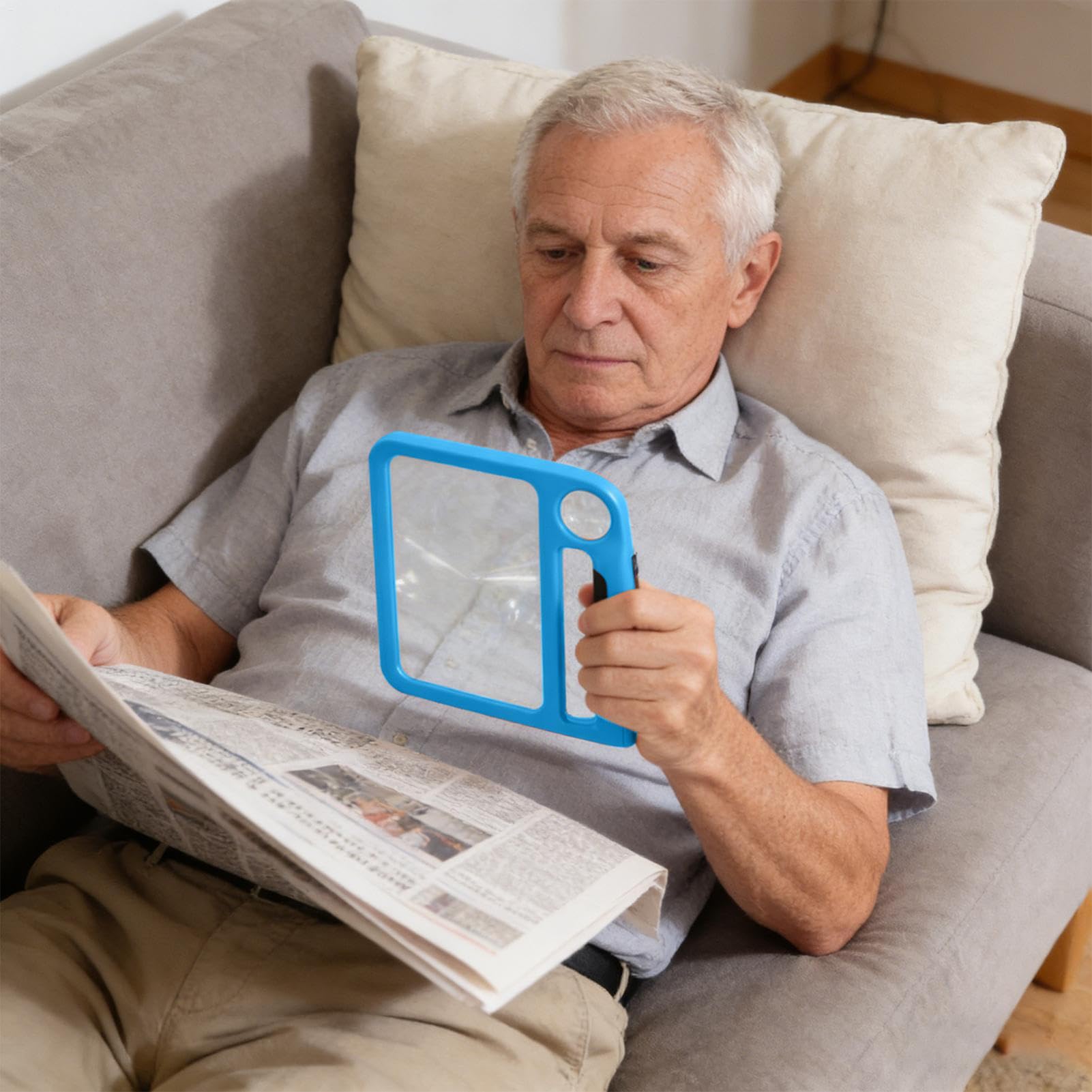 Luce per Lettura con Clip 5X 10X Ricaricabile Antiabbagliamento | Lampada da Lettura con Ingrandimento LED per Studenti Adulti Uomini Donne Anziani Viaggi Camera da Casa