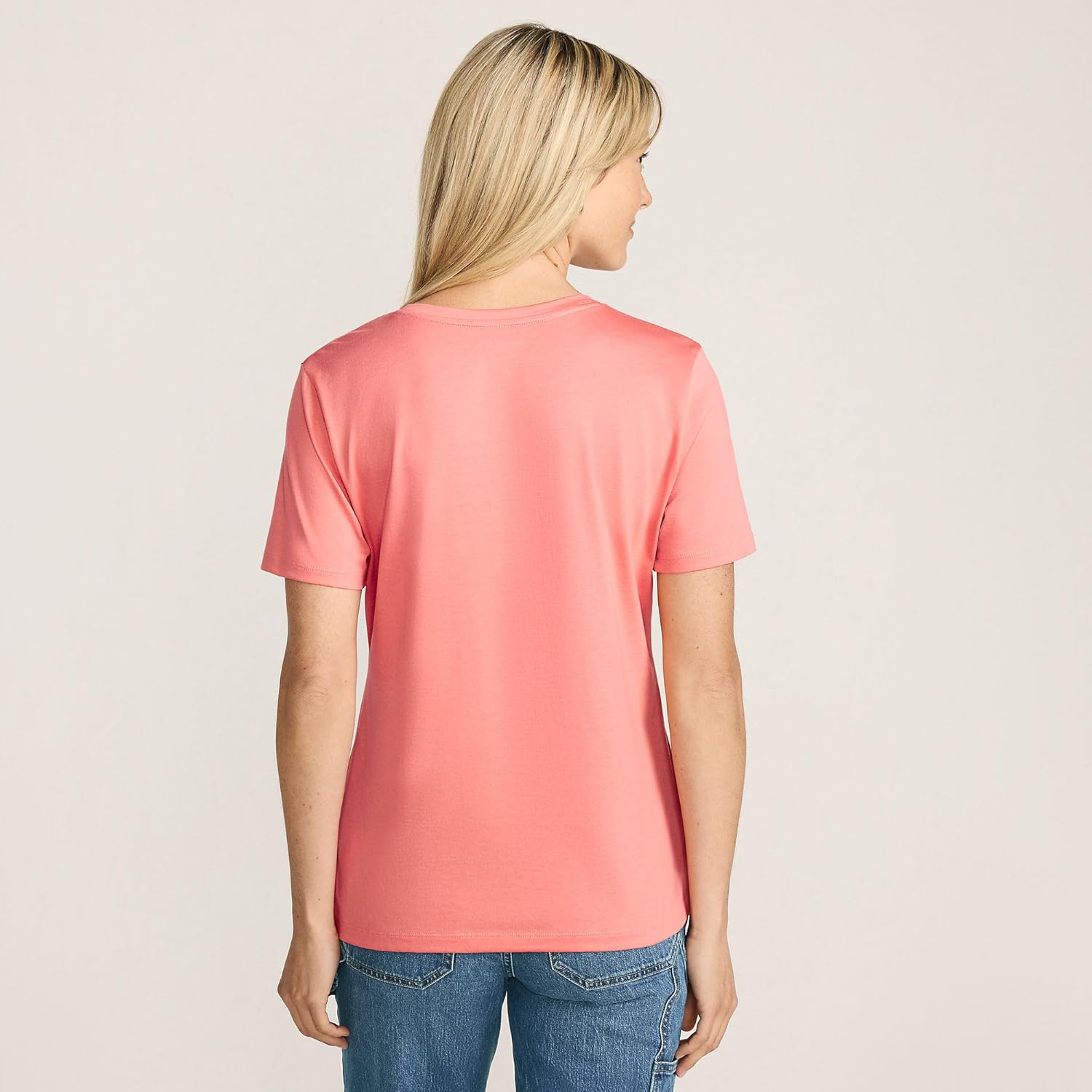 Lands' End Women's Relaxed American-Grown Supima Cotton Crew Neck T-Shirt - Image 4