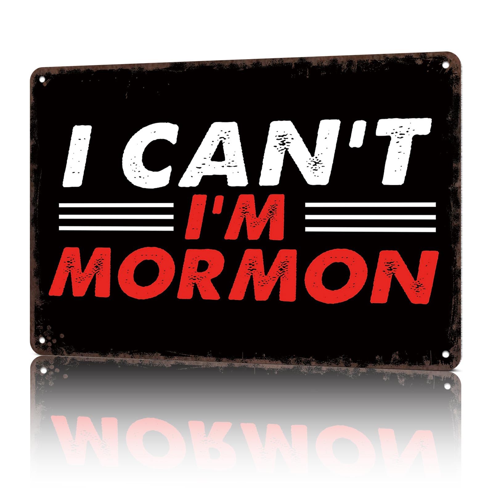 KWQDOZF Vintage Metal Signs Mormon Lds Funny 8x12inch